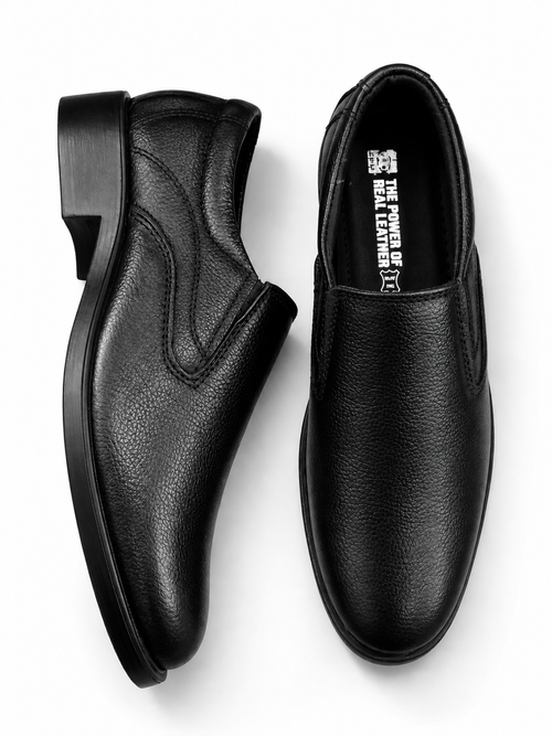 Foreign Shoes Genuine Leather Formal Slip-On Shoes for Men | Elegant & Comfortable Office Wear |Light Weight