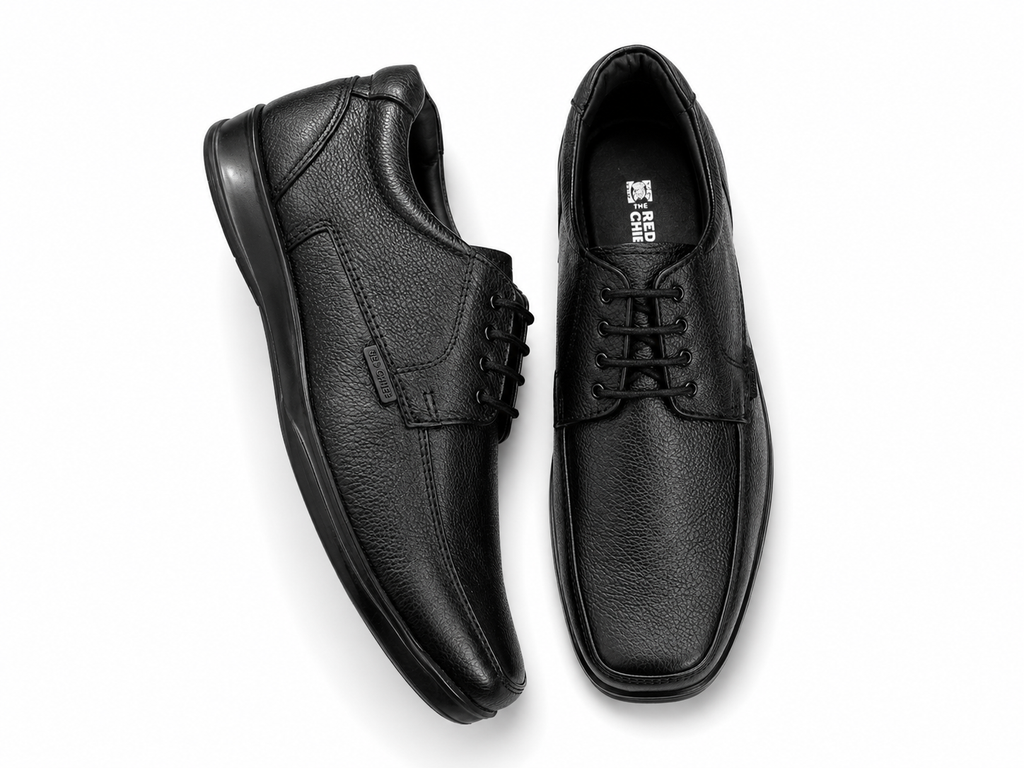 Foreign Shoes Leather Formal Derby Shoes for Men | Lace-Up Shoes Square Shape Flat Sole Lightweight shoes