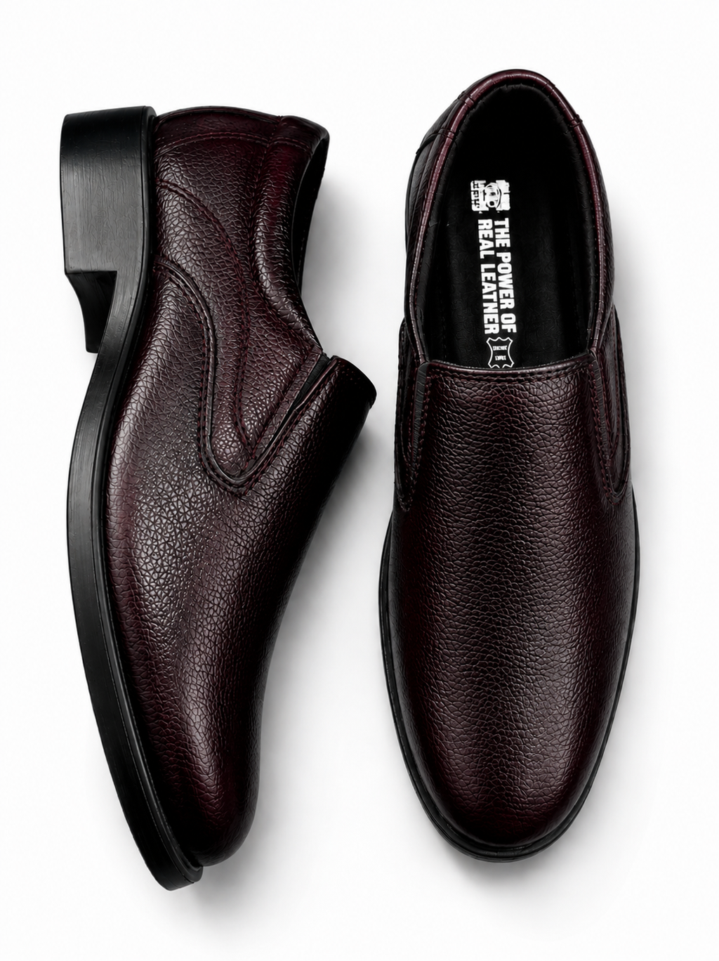 Foreign Shoes Genuine Leather Formal Slip-On Shoes for Men | Elegant & Comfortable Office Wear |Light Weight