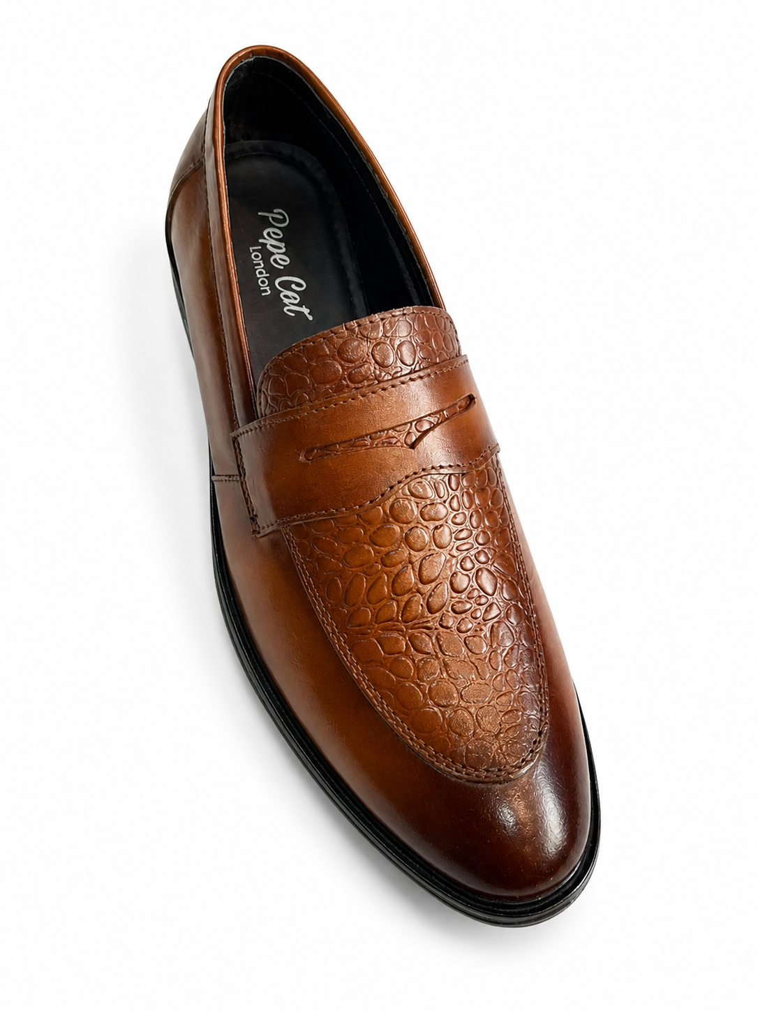 Foreign Shoes Premium Genuine Leather Penny Loafer Shoes for Men |Slip-On Formal, Office & Party Wear | Dark Brown