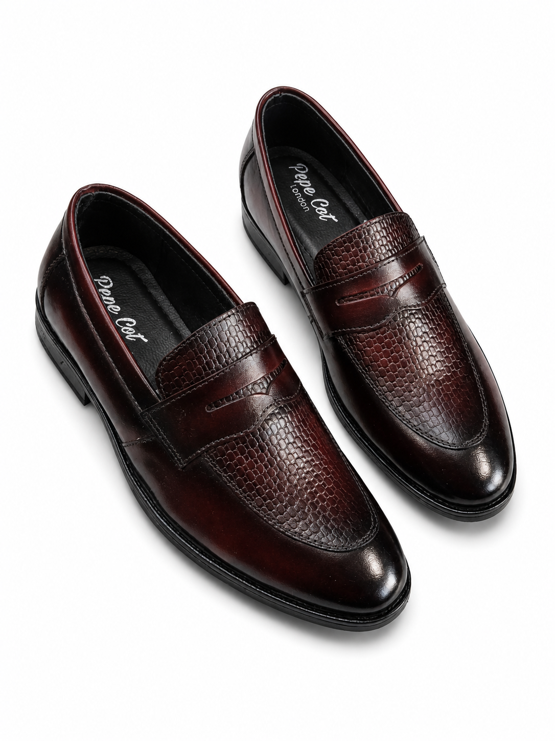 Foreign Shoes Premium Genuine Leather Penny Loafer Shoes for Men | Formal, Office & Party Wear | Dark Brown